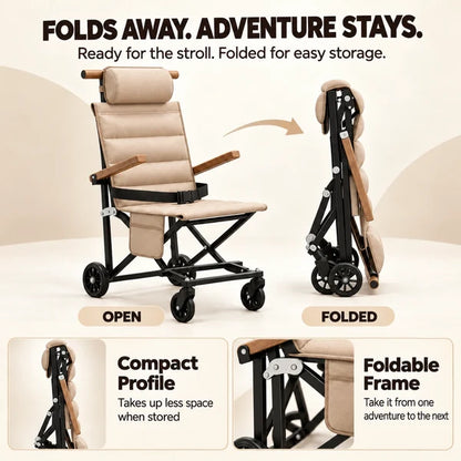 TheRestFoldChair that keeps her walking