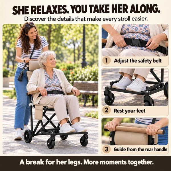 TheRestFoldChair that keeps her walking